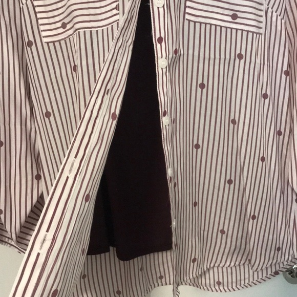 Purple striped top with tank - Picture 3 of 4